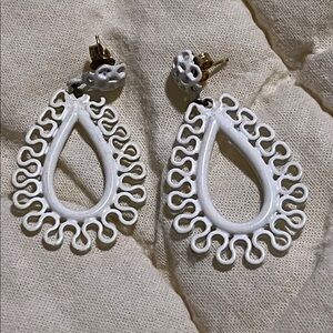 Elegant White Teardrop Earrings